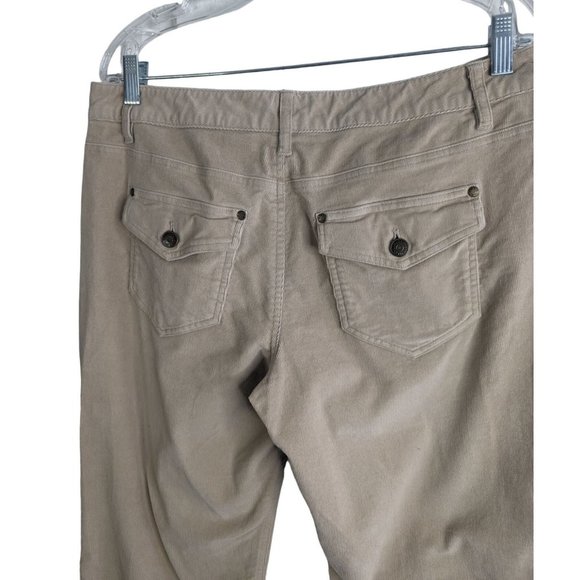 The Limited Drew Fit Tan Corduroy Pants Straight Leg Office wear Classic sz 14S - Picture 5 of 9